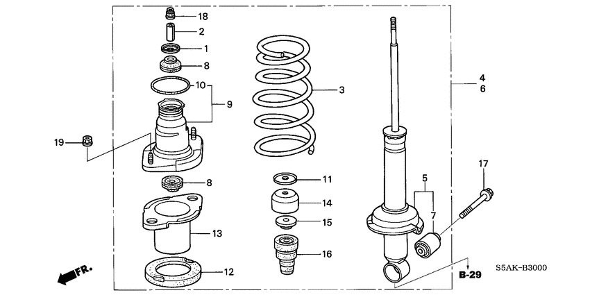 Rear shock absorber