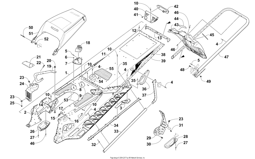 Tunnel, Rear Bumper, And Snowflap Assembly
