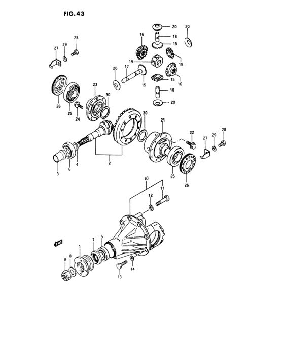 Front differential gear