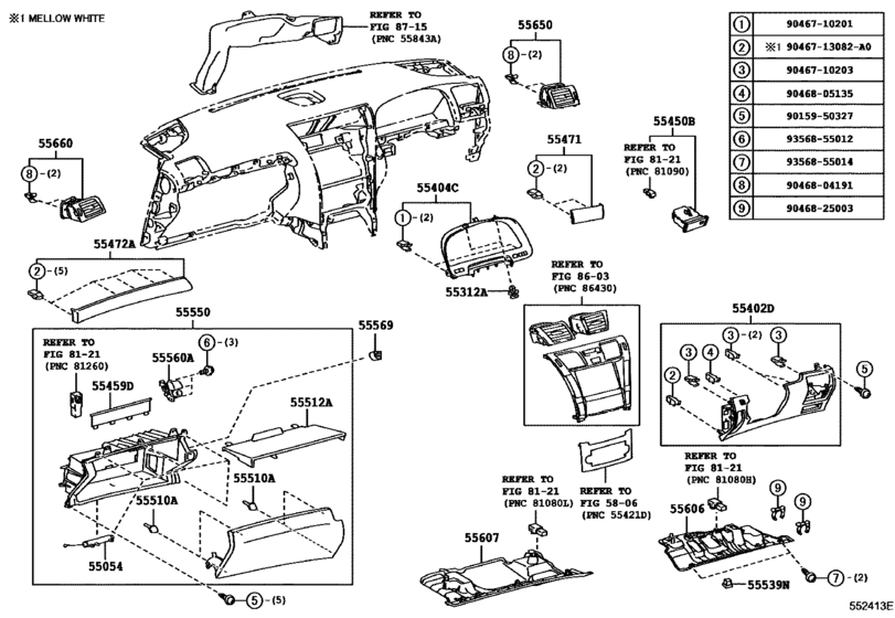 Instrument Panel & Glove Compartment