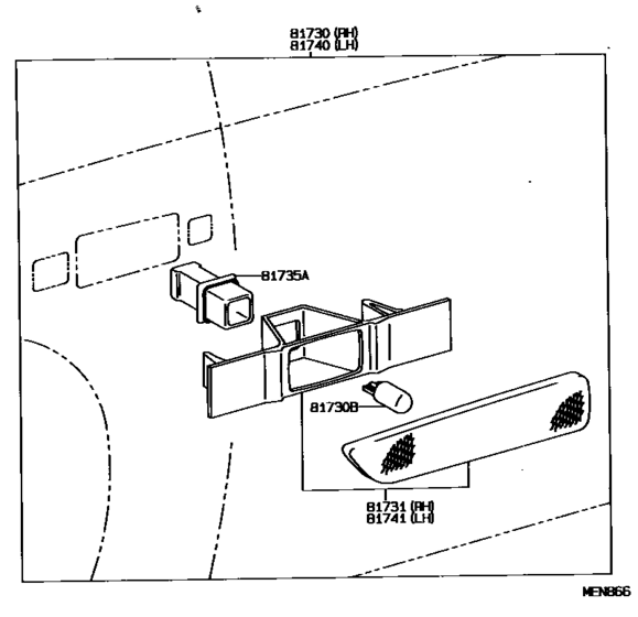 Side Turn Signal Lamp & Outer Mirror Lamp