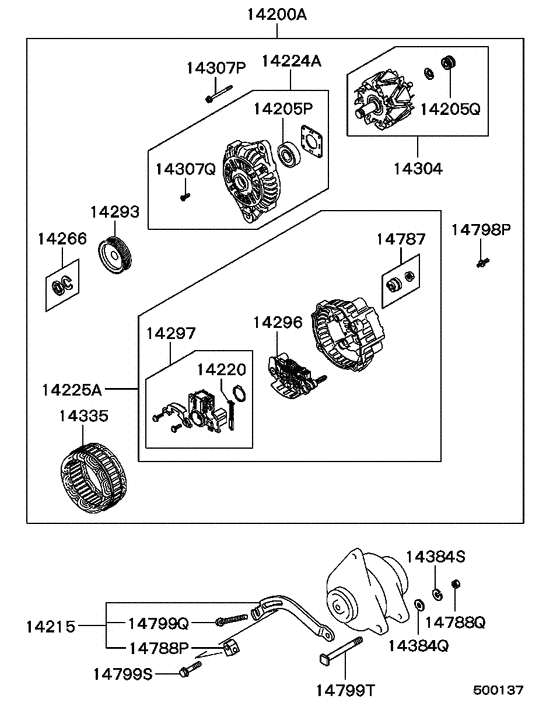 Alternator & vacuum pump