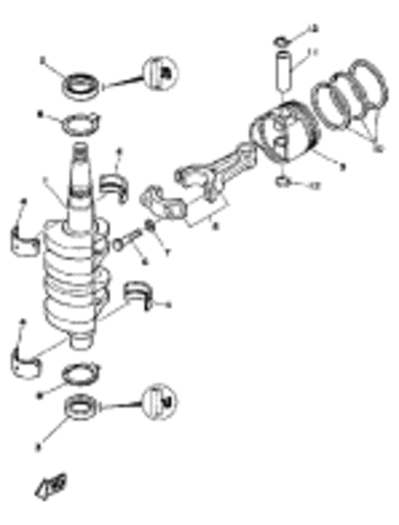 Crank piston