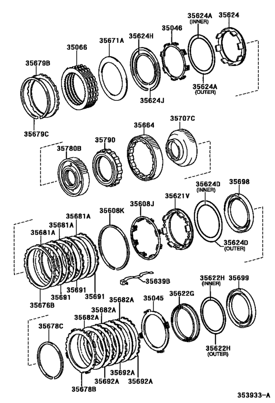 Center Support & Planetary Sun Gear (Atm)