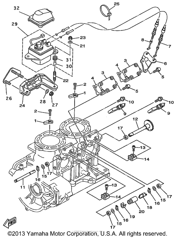 Cylinder crankcase