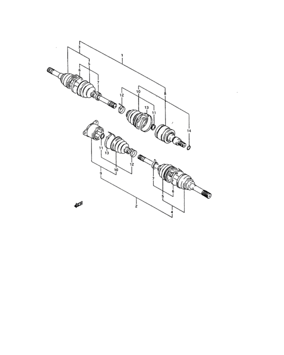 Front axle shaft