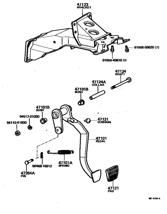 Brake Pedal & Bracket