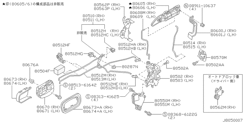Front door lock & handle