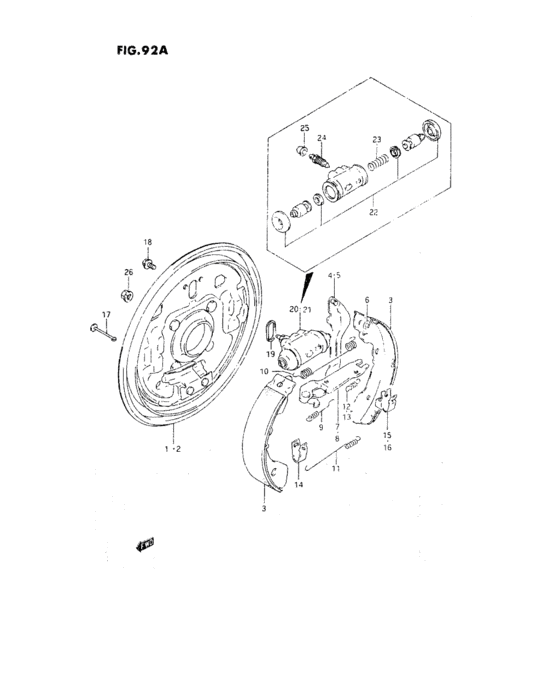 Rear wheel brake