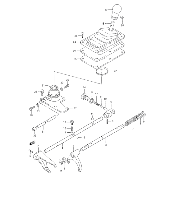 Transfer gear shifting