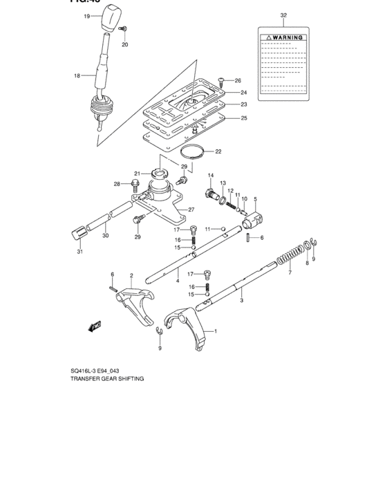 Transfer gear shifting