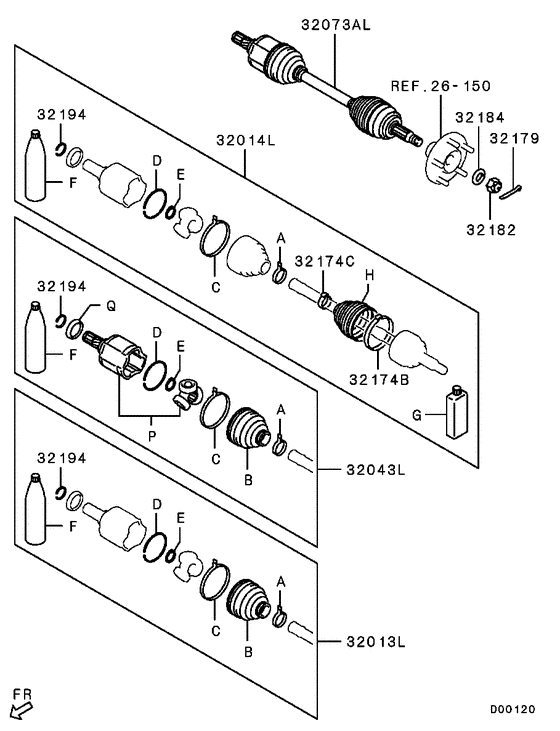 Front axle drive shaft
