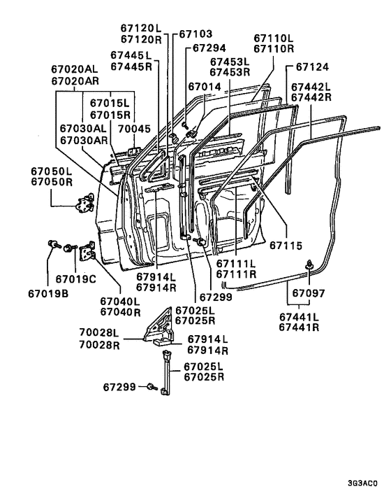 Front door panel & glass