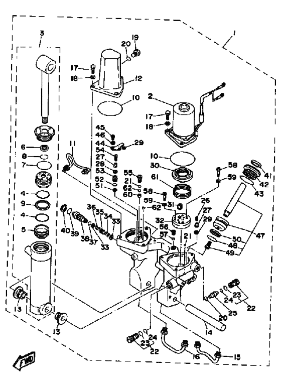 Power trim tilt assembly