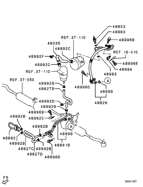 Power steering oil line