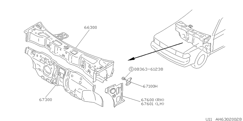 Cowl & Dash panel