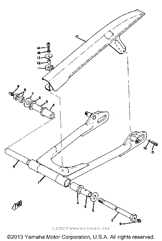 Swing arm - chain case