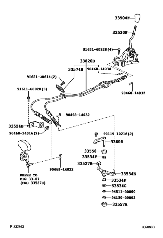Shift Lever & Retainer