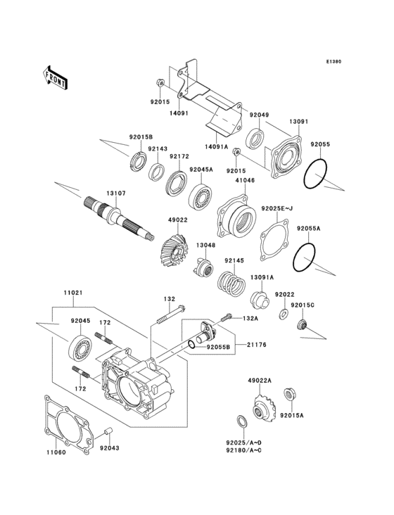 Bevel gear case(1/2)
