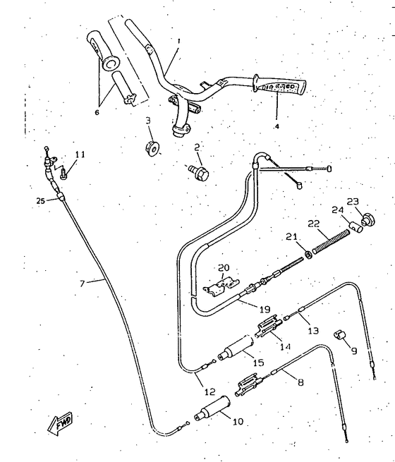 Steering handle & cable