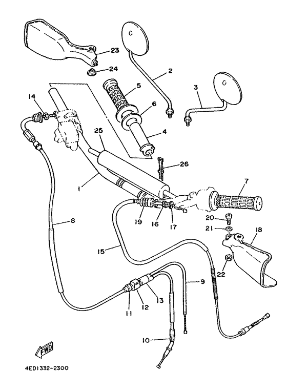 Steering handle & cable