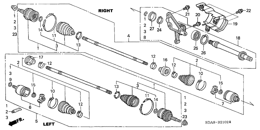 Front driveshaft/half sha ft