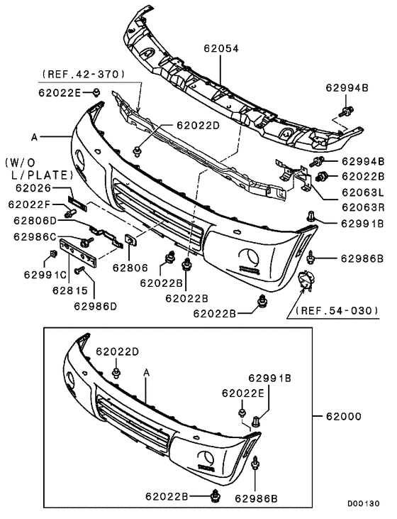 Front bumper & support