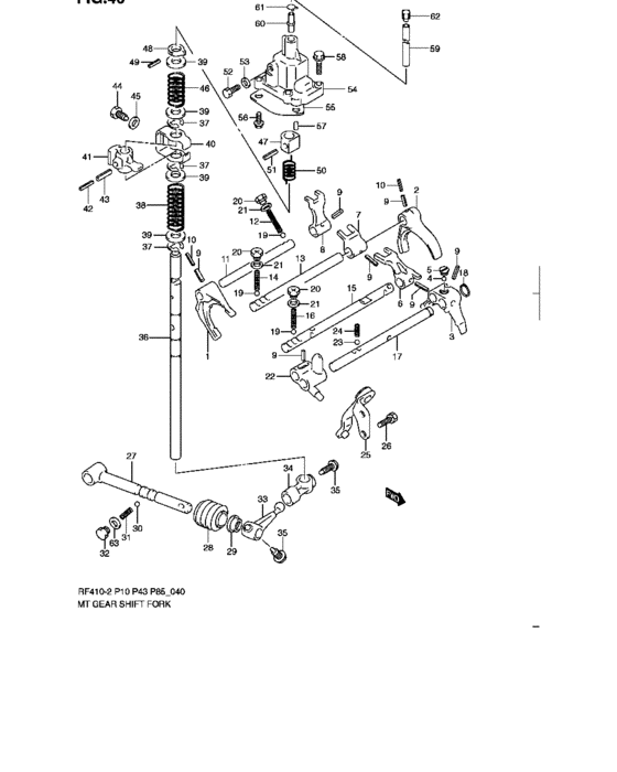Mt gear shift fork