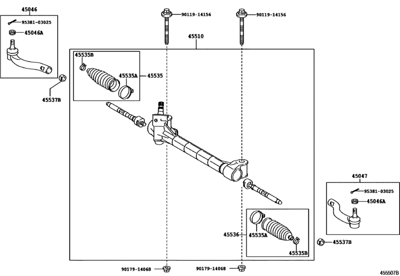 Front Steering Gear & Link