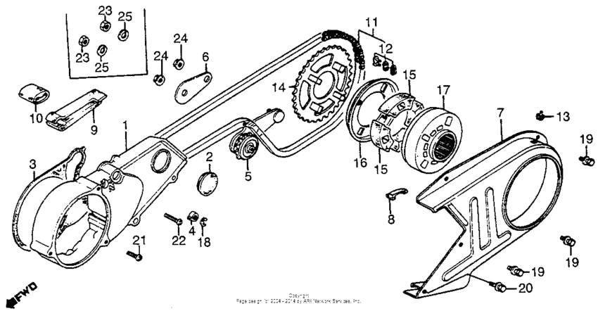 Left crankcase cover + chain case