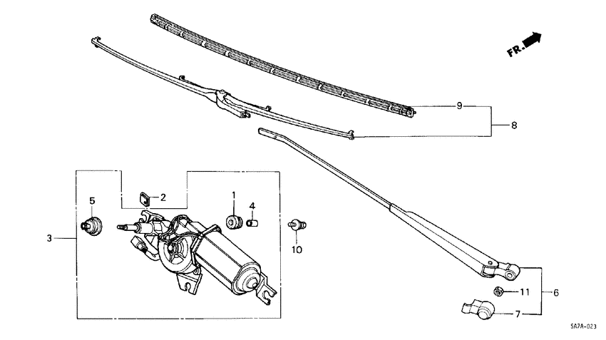 Rear windshield wiper