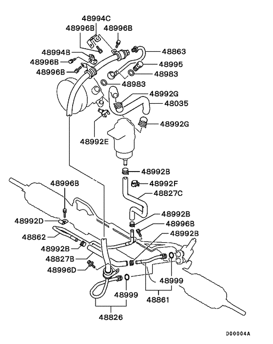Power steering oil line