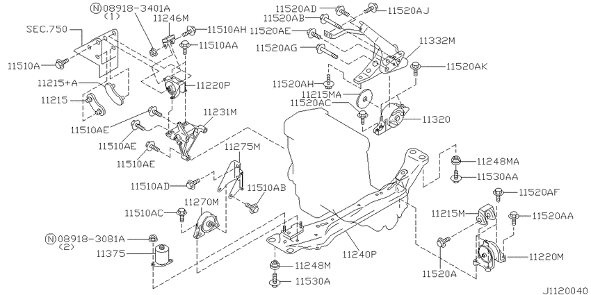 Engine & transmission   mounting