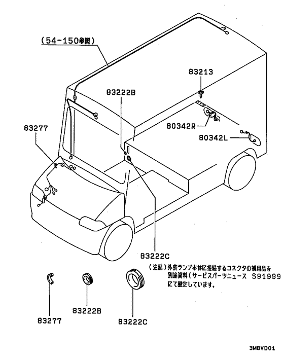 Wiring & attaching parts