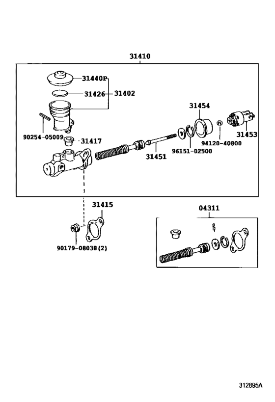 Clutch Master Cylinder для Toyota LAND CRUISER VDJ76, год 2016 2018