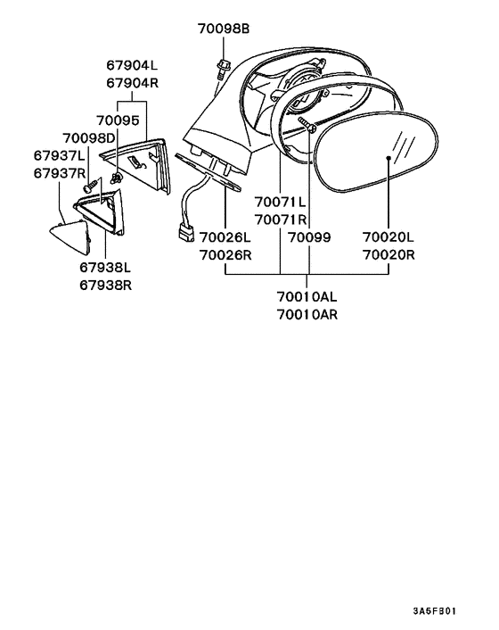 Outside rear view mirror