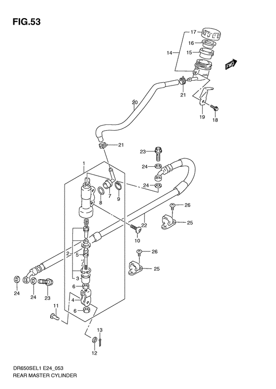Rear master cylinder