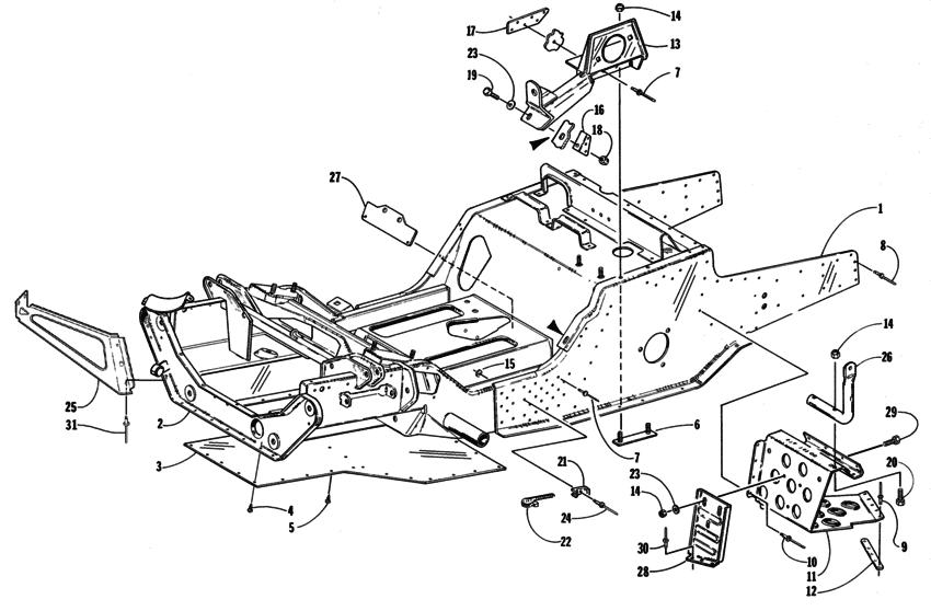 Front Frame And Footrest Assembly