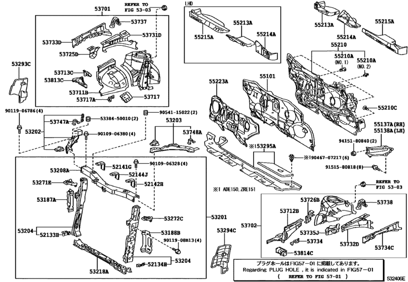 Front Fender Apron & Dash Panel