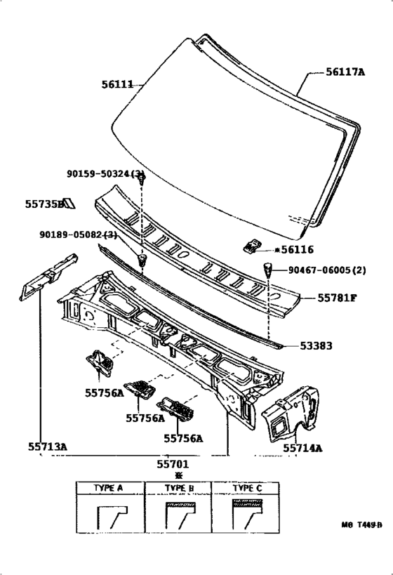 Cowl Panel & Windshield Glass