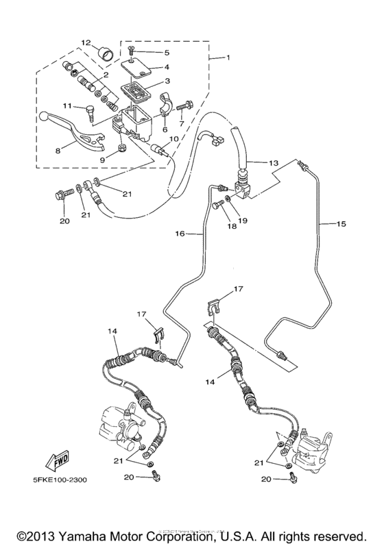 Front master cylinder