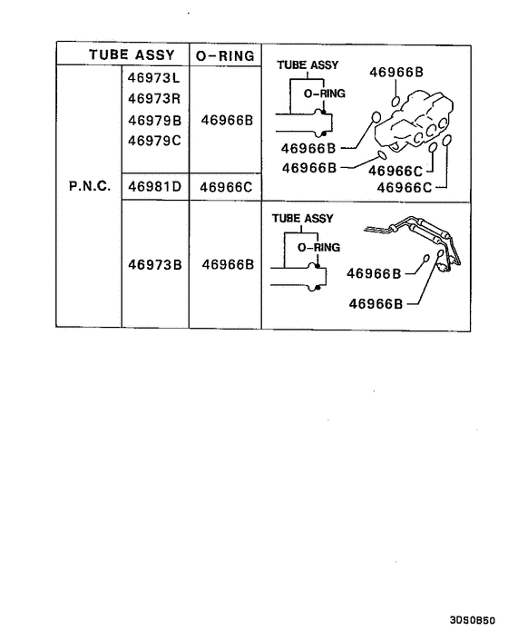 Rear steering oil line