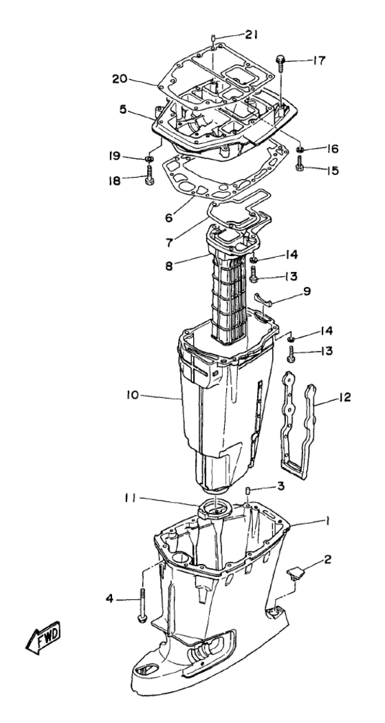 Upper casing