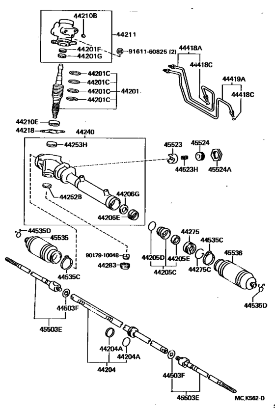 Front Steering Gear & Link