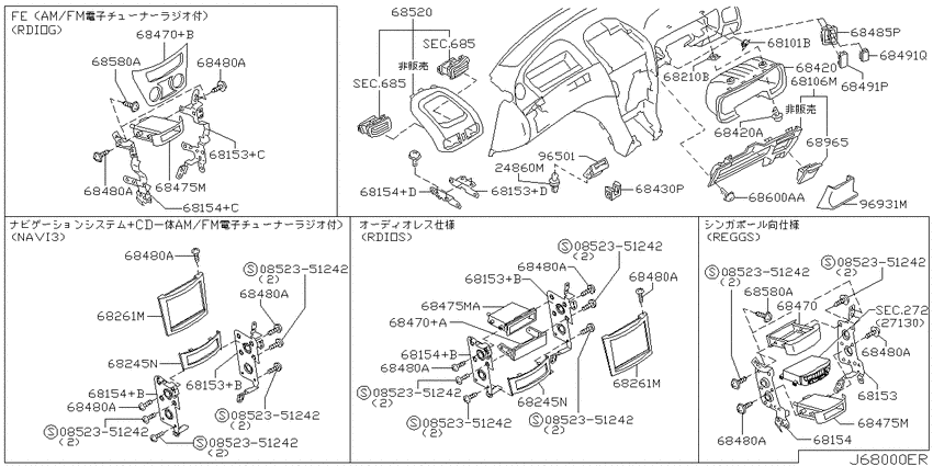 Instrument panel, pad & cluster lid