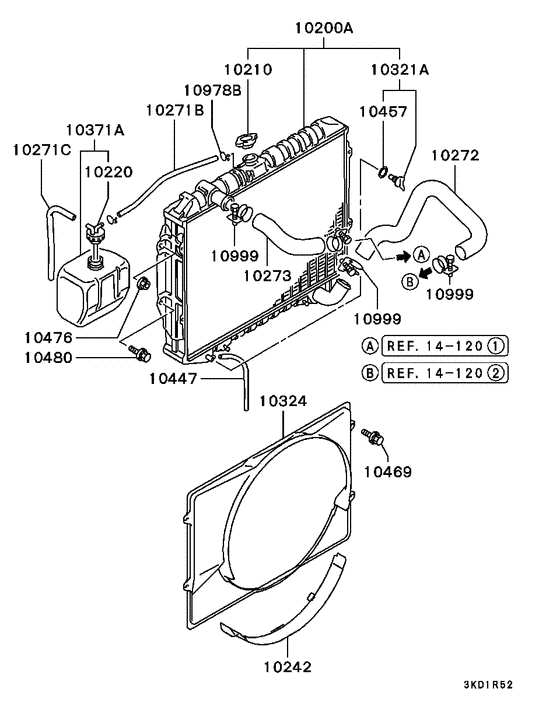 Radiator,hose & condenser tank
