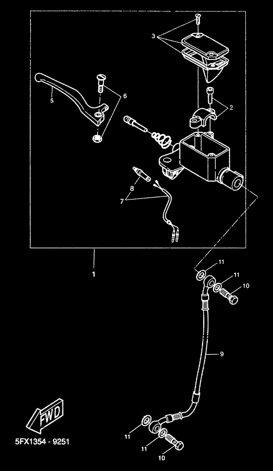 Front master cylinder