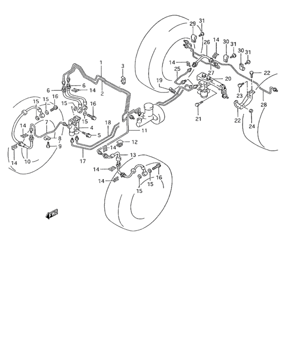 B brake piping