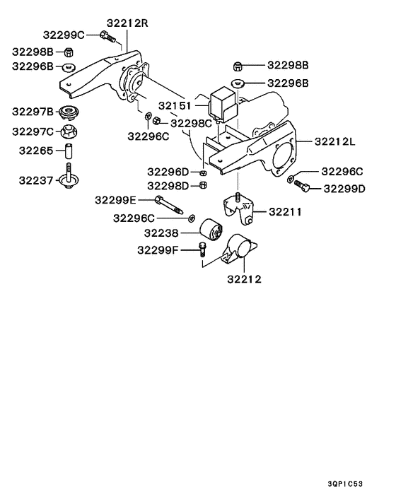 Front susp arm & member