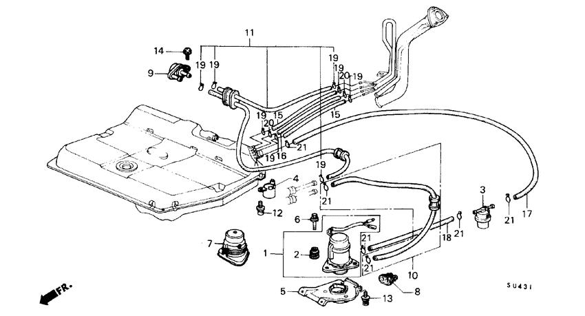 Fuel pump/fuel strainer